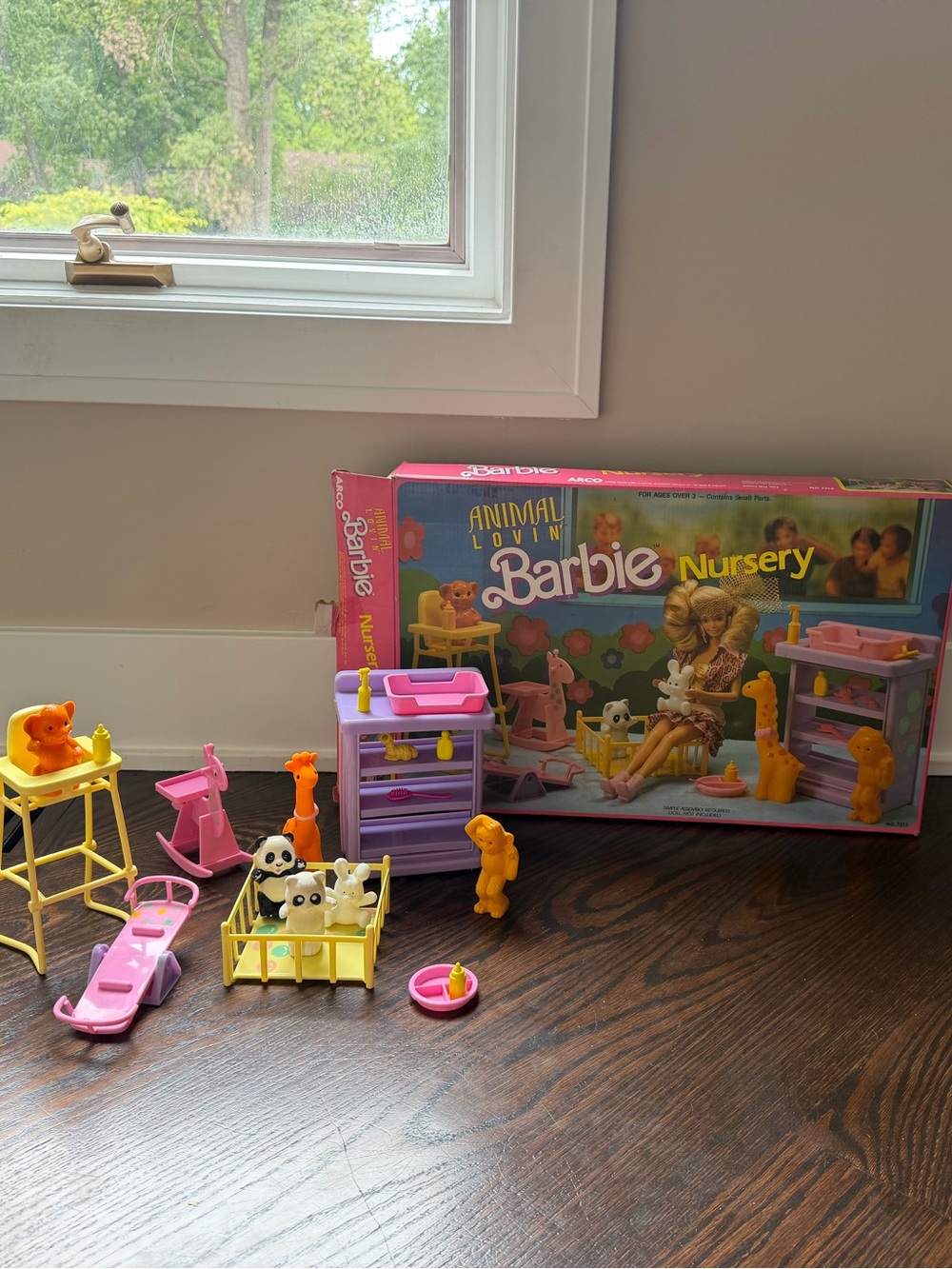 Vintage 1989 Animal Lovin' Barbie Nursery Playset (#7313)